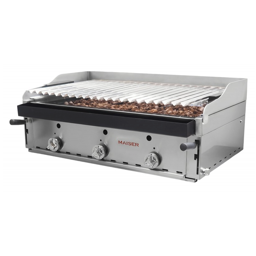 Barbacoa elevable de 90 CON PETO parrilla acero inoxidable B-90X+M 3-6. QW