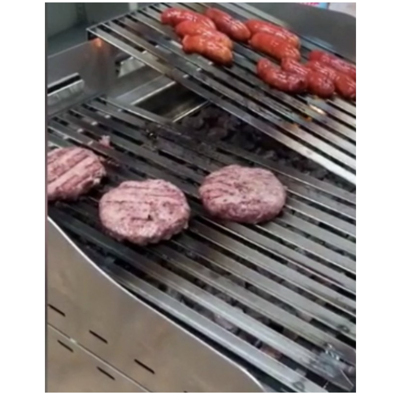 Barbacoa de 120 con parrillas vascas. B-120+MPV 5-4. QW