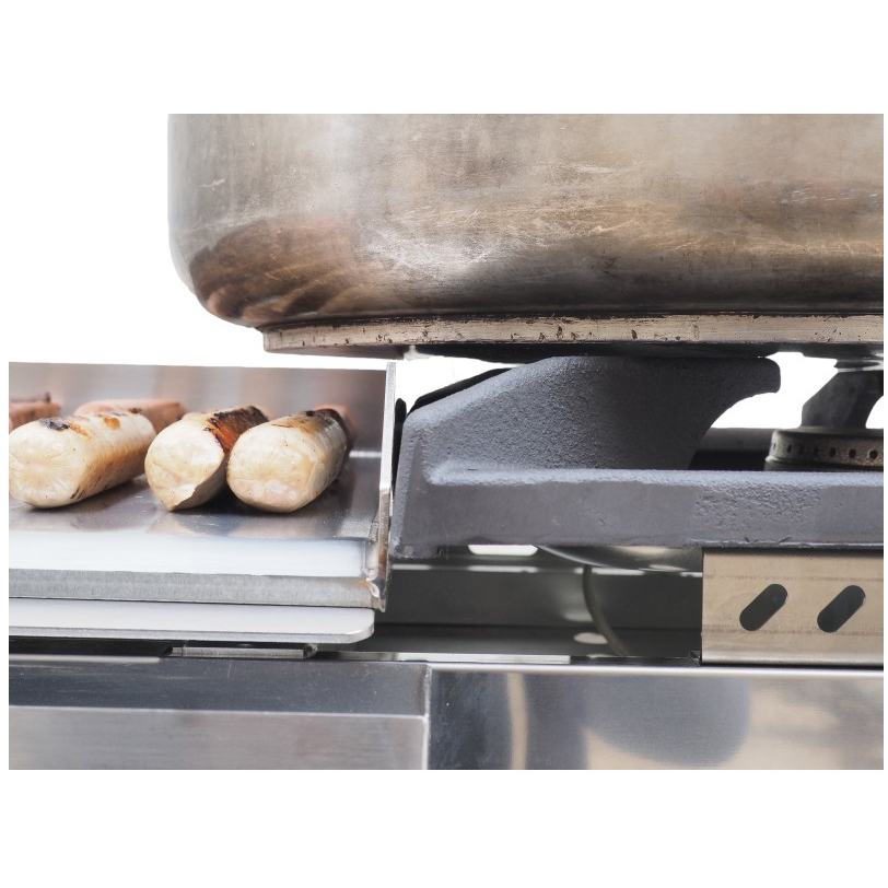 Cocina a gas 2 fuegos con plancha 40 cromo duro CG24KR 2-7 QW