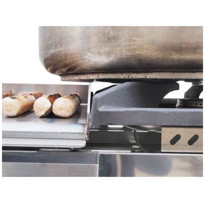 Cocina a gas 2 fuegos con plancha 40 cromo duro CG24KR 2-7 QW