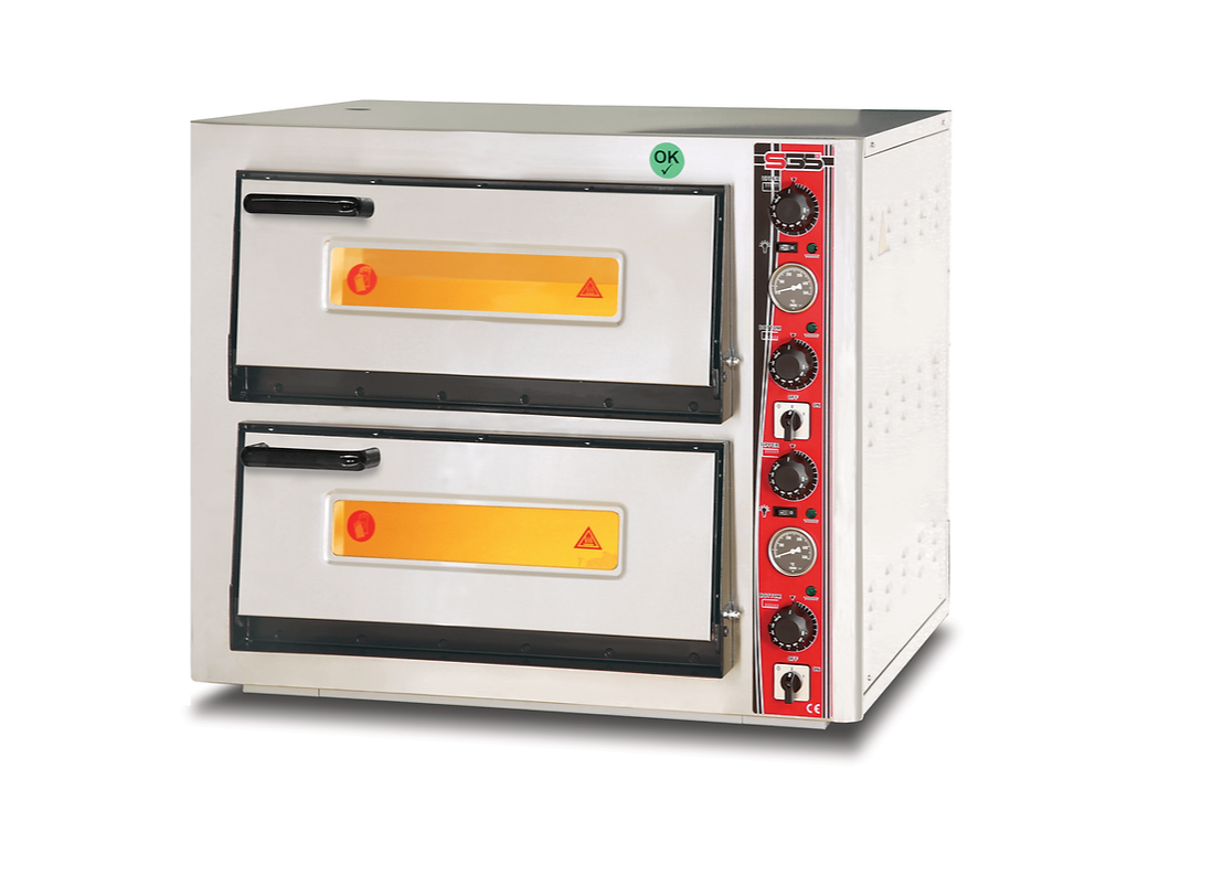 Horno de Pizza Clásico SGS 4+4x25 cm con Termómetro - PO/5050 DE/T