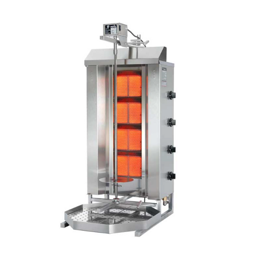 Kebab Grill Profesional - Quemadores 50 KG POTIS GD4 - Parrilla Eléctrica de Alta Calidad