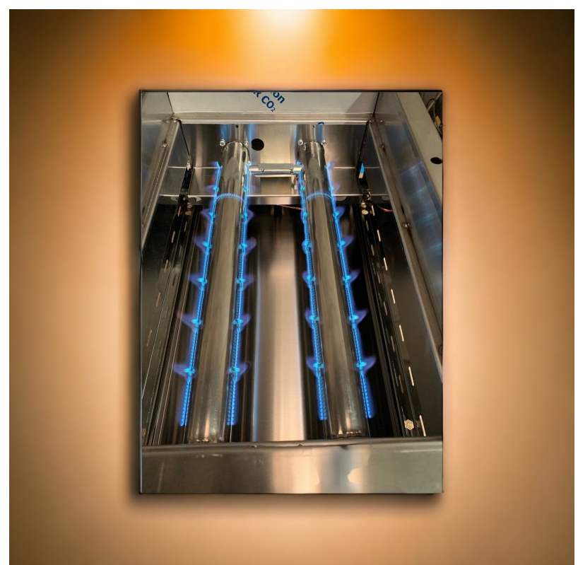 Barbacoa de 120 con parrilla elevable inoxidable y parrillas vascas. B-120X+MPVE 4-6 QW