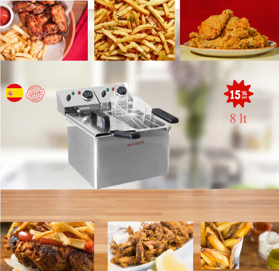 Freidora Eléctrica industriales para restaurante 4+4 litros Maiser F6/4X2