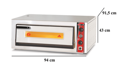 Horno de Pizza Clásico SGS 4x33 cm con Termómetro - PO/6868 E/T