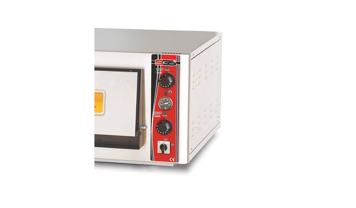 Horno de Pizza Clásico SGS 4x33 cm con Termómetro - PO/6868 E/T