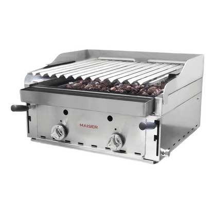 Barbacoa elevable de 60 CON PETO parrilla pavonada. B-60+M 3-3 QW