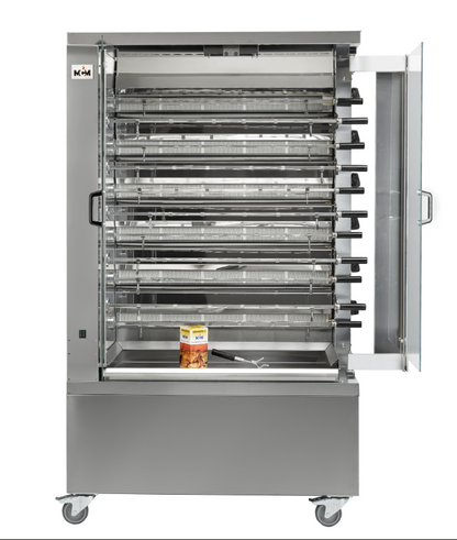 Asador de Pollos Verticales a Gas Doble Espada 66 Pollos 11 Espadas  6EGD MCM