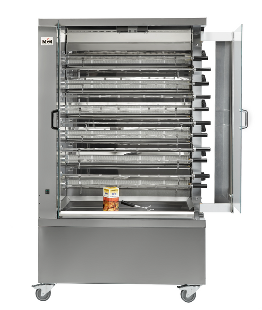 Asador de Pollos Verticales a Gas Doble Espada 66 Pollos 11 Espadas  6EGD MCM