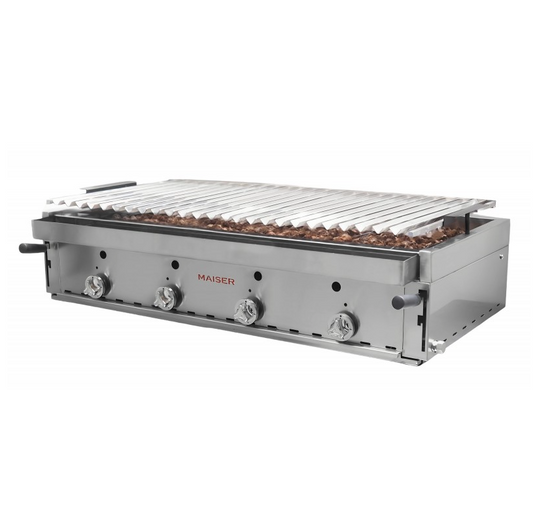 Barbacoa de 120 con parrilla elevable de acero inoxidable B-120X-2-8 QW