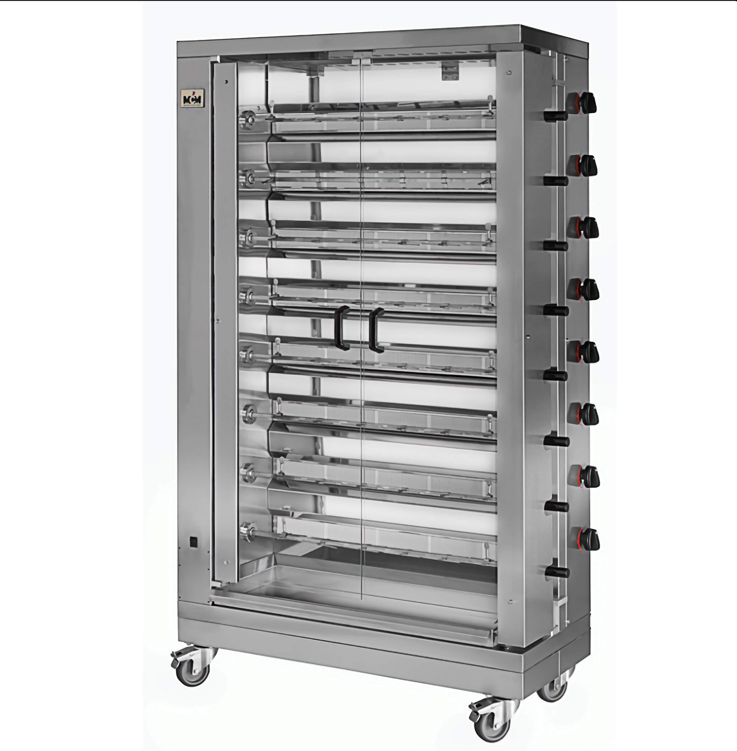 Asador de Pollos Verticales a Gas 8 Espadas 48 Pollos 8EG MCM